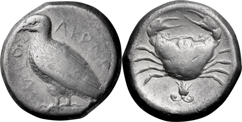 SICILY, Akragas. Tetradrachm; SICILY, Akragas; 465/0-445/0 BC, Tetradrachm, 17.1...