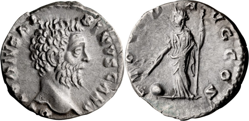 Clodius Albinus as Caesar. Denarius; Clodius Albinus as Caesar; 193-195 AD, Rome...