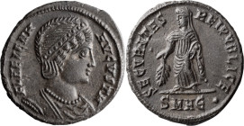 Helena. AE 3, Reduced Follis; Helena; Heraclea, 326 AD, Reduced Follis, 3.22g. RIC-85, officina E=5 (r1). Obv: Bust r., no braid up back of coiffure. ...