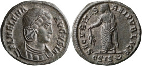 Helena. AE 2; Helena; Siscia, AE 2, 2.93g. RIC-218. Obv: FL HELENA AVGVSTA, Bust of Helena, wearing necklace and mantle, right Rx: SECVRITAS REIPVBLIC...