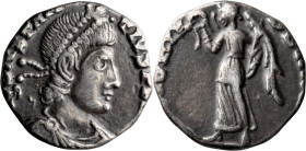 Constantius II as Caesar. Reduced siliqua; Constantius II as Caesar; 324-337 AD, Lugdunum, Gallia, 360-363 AD, Reduced Siliqua, 1.32g. RIC-214. Obv: D...