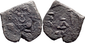 Constans II. 2 Nummi; Constans II; Syracuse, 647-648 AD, Nummi, 4.91g. DO-117a, MIB-206, S-1105. Obv: Crowned and draped bust facing, holding globus c...