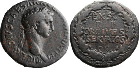 Claudius I. Sestertius; Claudius I; 41-54 AD, Uncertain Thracian Mint, c. 51-4 AD, Sestertius, 21.43g. C-39, RIC-112 (Thracian mintage not recognized)...