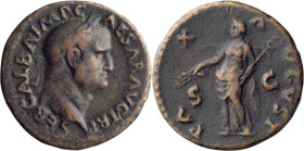 Galba. Dupondius; Galba; 68-69 AD, Rome, Dupondius, 10.86g. RIC-415, BM-131. Obv: SER GALBA IMP CAESAR AVG TR P Head laureate r. Rx: PAX AVGVSTA S - C...