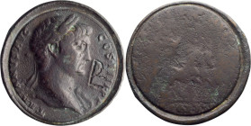 Trajan. Centenionalis; Trajan; 98-117 AD, Rome, Late 4th century AD, AE Contorniate, 23.10g. Sabatier -6 (rev). Obv: TRAIANVS AVG COS IIII P P, laurea...