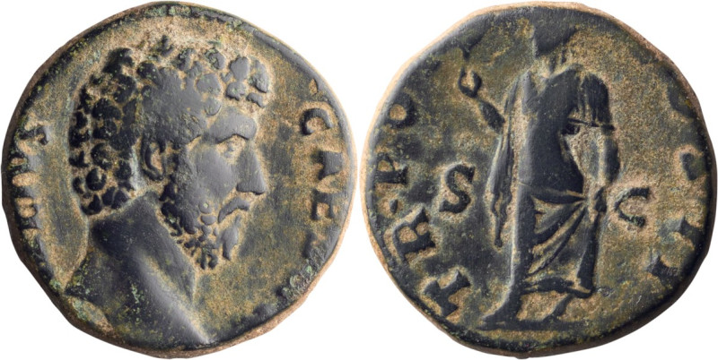 Aelius as Caesar. 40-as; Aelius as Caesar; 136-138 AD, Rome, As, 11.90g. BM-1931...