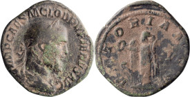 Pupienus. Sestertius; Pupienus; 238 AD, Rome, Sestertius, 17.61g. BM-58, C-38 (12 Fr.), RIC-23a. Obv: IMP CAES M CLOD PVPIENVS AVG Bust laureate, drap...