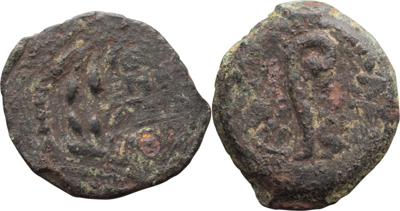 Judaea, Pontius Pilate. Bronze Prutah; Judaea, Pontius Pilate; year 17 (30/31 AD...