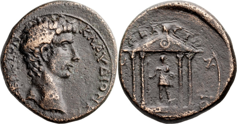 Claudius I. AE 19; Claudius I; 41-54 AD, Pergamum, Mysia, AE 19, 4.24g. RPC-2370...