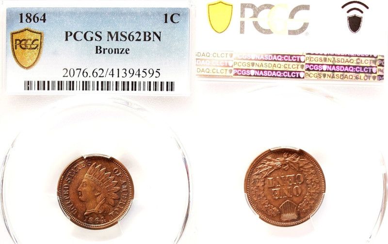 USA:
Cent 1864. KM 90a, MS62