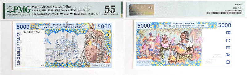 Westafrika, 5000 Franc 1994, Pick 613Hb, PMG 55