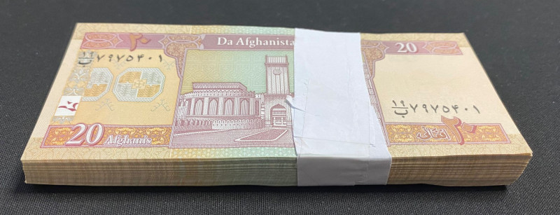 Afghanistan, 20 Afghanis, 2019, UNC, p68, BUNDLE

(Total 100 Banknotes)

Est...