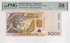 Albania, 5.000 Leke, 2013, AUNC, p75b

PMG 58 EPQ

Estimate: USD 50-100
