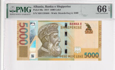 Albania, 5.000 Leke, 2017, UNC, p80a

PMG 66 EPQ

Estimate: USD 75-150