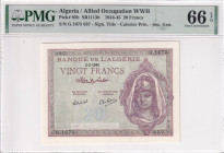 Algeria, 20 Francs, 1944\1945, UNC, p92b

PMG 66 EPQ

Estimate: USD 150-300