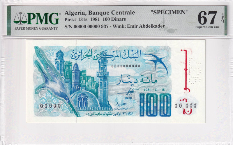 Algeria, 100 Dinars, 1981, UNC, p131s, SPECIMEN

PMG 67 EPQ

Estimate: USD 4...