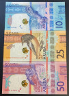 Aruba, 10-25-50 Florin, 2019, UNC, p21; p22;p23, (Total 3 banknotes)

Estimate: USD 80-160