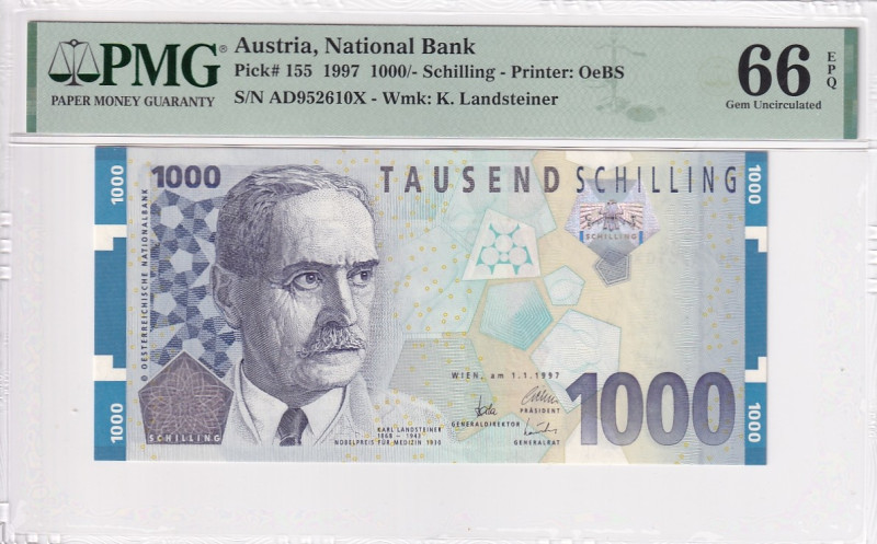 Austria, 1.000 Shilling, 1997, UNC, p155b

PMG 66 EPQ

Estimate: USD 300-600
