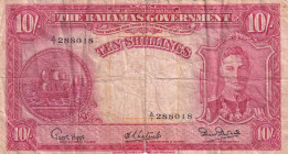 Bahamas, 10 Shillings, 1936, FINE, p10d

Split, rips and stains

Estimate: USD 40-80