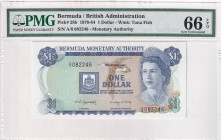 Bermuda, 1 Dollar, 1978/1984, UNC, 028b

PMG 66 EPQ, Queen Elizabeth II. Potrait

Estimate: USD 30-60