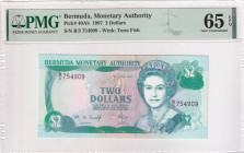 Bermuda, 2 Dollars, 1997, UNC, p40Ab

PMG 65 EPQ, Queen Elizabeth II. Potrait

Estimate: USD 40-80