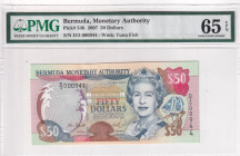 Bermuda, 50 Dollars, 2007, UNC, p54b

PMG 65 EPQ, Queen Elizabeth II. Potrait

Estimate: USD 100-200
