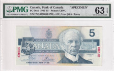Canada, 5 Dollars, 1986, UNC, p95as, SPECIMEN

PMG 63 EPQ

Estimate: USD 350-700