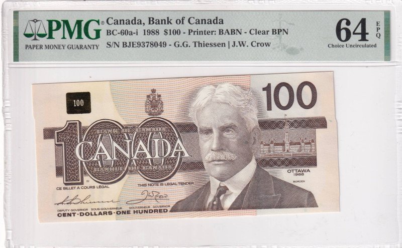 Canada, 100 Dollars, 1988, UNC, p99a

PMG 64 EPQ

Estimate: USD 150-300