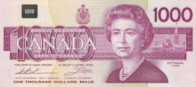 Canada, 1.000 Dollars, 1989, AUNC, p100a

Queen Elizabeth II Portrait, Staple holes

Estimate: USD 750-1.500