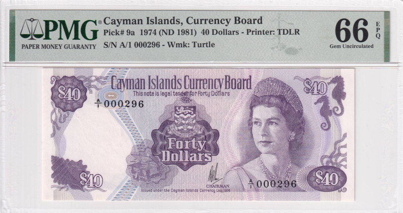 Cayman Islands, 40 Dollars, 1981, UNC, p9a

PMG 66 EPQ, Kraliçe II.Elizabeth P...