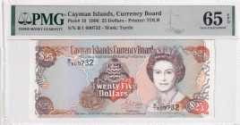 Cayman Islands, 25 Dollars, 1996, UNC, p19

PMG 65 EPQ , Kraliçe Elizabeth Portresi

Estimate: USD 100-200