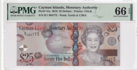 Cayman Islands, 25 Dollars, 2010, UNC, p41a

PMG 66 EPQ, Queen Elizabeth II. Potrait

Estimate: USD 50-100