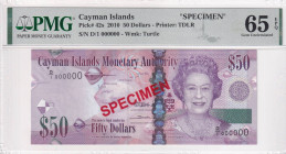 Cayman Islands, 50 Dollars, 2010, UNC, p42s, SPECIMEN

PMG 65 EPQ

Estimate: USD 400-800