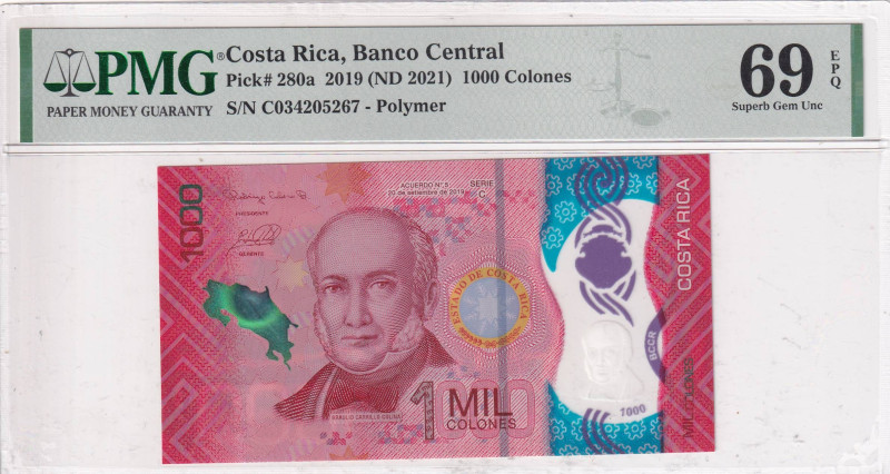 Costa Rica, 1.000 Colones, 2021, UNC, p280a

PMG 69 EPQ, Polymer

Estimate: ...