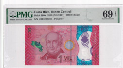 Costa Rica, 1.000 Colones, 2021, UNC, p280a

PMG 69 EPQ, High Condition, Polymer

Estimate: USD 25-50
