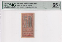 Croatia, 50 Banica, 1942, UNC, p6a

PMG 65 EPQ

Estimate: USD 40-80
