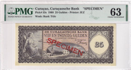 Curaçao, 25 Gulden, 1960, UNC, p53s, SPECIMEN

PMG 63

Estimate: USD 500-1000