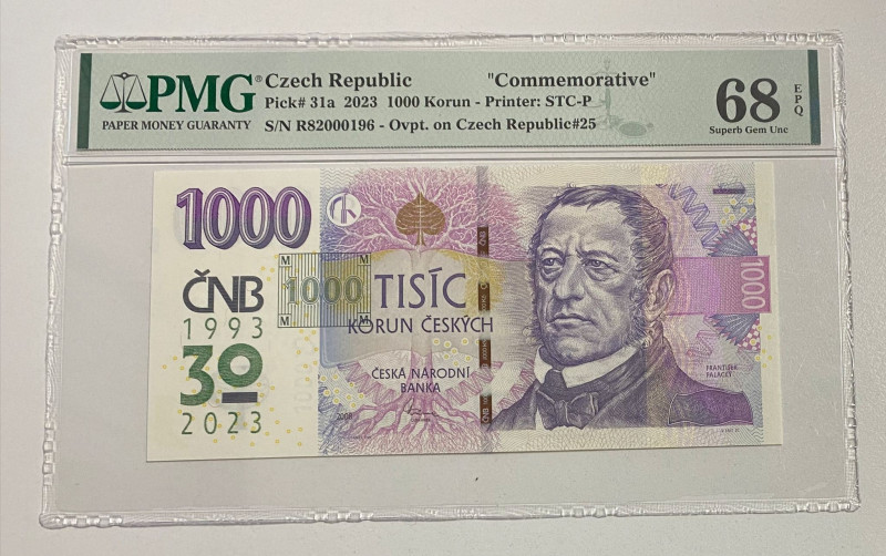 Czech Republic, 1.000 Korun, 2023, UNC, p31a

PMG 68 EPQ, High Condition , Com...