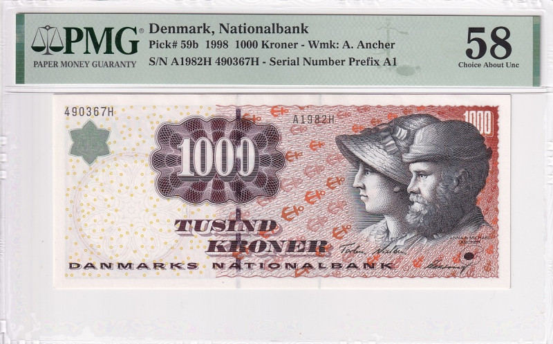 Denmark, 1.000 Kroner, 1998, AUNC, p59b

PMG 58

Estimate: USD 300-600