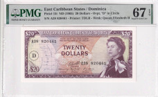 East Caribbean States, 20 Dollars, 1965, UNC, p15i

PMG 67 EPQ, High condition , Dominica

Estimate: USD 450-900