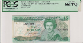 East Caribbean States, 5 Dollars, 1986/1988, UNC, p18m

PCGS 66 PPQ

Estimate: USD 30-60