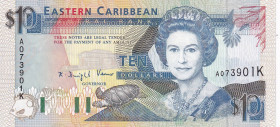 East Caribbean States, 10 Dollars, 1994, UNC, p32k

Queen Elizabeth II Portrait, Queen Elizabeth II Portrait

Estimate: USD 20-40