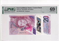 East Caribbean States, 20 Dollars, 2019, UNC, p57

PMG 69 EPQ,High Condition, Queen Elizabeth II Portrait, Polymer banknote

Estimate: USD 50-100