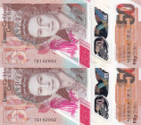 East Caribbean States, 50 Dollars, 2019, UNC, p58a, (Total 2 consecutive banknotes)

Queen Elizabeth II Portrait, Polymer banknote

Estimate: USD ...
