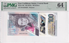 East Caribbean States, 100 Dollars, 2019, UNC, p59a

PMG 64, Queen Elizabeth II Portrait, Polymer banknote

Estimate: USD 75-150