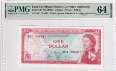 East Caribbean States, 1 Dollar, 1965, UNC, p13f

PMG 64

Estimate: USD 50-100