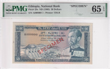 Ethiopia, 50 Dollars, 1966, UNC, p28s, SPECIMEN

PMG 65 EPQ

Estimate: USD 300-600