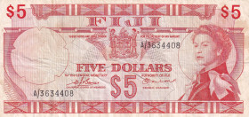 Fiji, 5 Dollars, 1974, VF, p73c

Estimate: USD 25-50