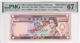 Fiji, 1 Dollar, 1980, UNC, p76s2, SPECIMEN

PMG 67 EPQ, High condition 

Estimate: USD 100-200