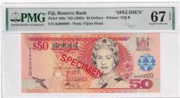 Fiji, 50 Dollars, 2002, UNC, p108s

PMG 67 EPQ, Yüksek kondüsyon, Queen Elizabeth II Portrait

Estimate: USD 200-400